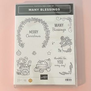 Stampin’ Up! Many Blessings photopolymer stamp set.